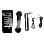 telefon Retro Wall Mounted Telephone Classic Waterproof Corded Phone with Volume Control for Living Room School