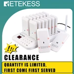 Retekess TD157 Pager For Restaurant 16 Vibrator Coaster buzzer Receiver For Cafe Bar Hotel White Set Clearance