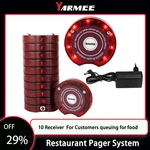 YARMEE Wireless Restaurant equipments kitchen Beeper Pager alarm calling system 10 Receiver For Customers queuing for food
