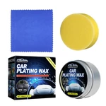 Car Wax Crystal Plating Set Car Wax Hard Glossy Protective Wax Coating Care Car Scratches Fast Repair Waxing Sponge And Towel