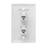 10 Pack 2 Port Ethernet Wall Plate, Cat6 Female To Female Wall Jack RJ45 Keystone Inline Coupler Wall Outlet, White CNIM Hot