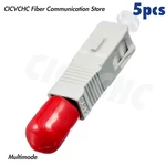 5pcs SC/UPC(Male)-ST/UPC(Female)- Multimode Fiber Optic Adapter-Hybrid Mating Adapter