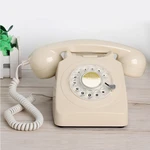Classic Antique Retro Phone Vintage Old Fashon Desktop Telephone Analog Old School Phone with Cord For Home Office Hotel