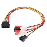 4Pin Molex to 3Pin Fan Power Cable Adapter Connector 12V 7V 5V Cooling Fan Cable