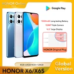 HONOR X6 X6S Smartphone 6.5 Inches Display 5000mAh Large Battery 50MP Triple Camera Supercharging Cellphone