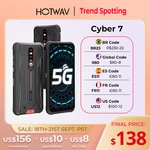 HOTWAV Cyber 7 5G Rugged Phone 6.3 Inch FHD+ Screen 8GB RAM 128GB ROM 8280mAh Battery Smartphone 48MP Main Camera NFC Phone 2021