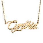 Cynthia Custom Name Necklace Customized Pendant Choker Personalized Jewelry Gift for Women Girls Friend Christmas Present