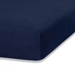 Ciemnoniebieskie prześcieradło frotte z gumką 180x200 cm Ruby – Restilo