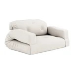 Sofa rozkładana z jasnobeżowym obiciem Karup Design Hippo Natural