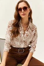 Olalook Women's Mink Patterned Shirt