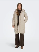 Beige women's winter quilted coat JDY Rikka - Women