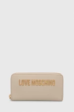 Peňaženka Love Moschino dámsky, béžová farba