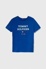 Detské bavlnené tričko Tommy Hilfiger s potlačou