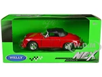 Porsche 356A Speedster Red with Black Soft Top "NEX Models" Series 1/24 Diecast Model Car by Welly