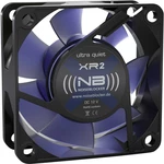 NoiseBlocker BlackSilent XR-2 PC vetrák s krytom čierna, modrá (transparentná) (š x v x h) 60 x 60 x 25 mm