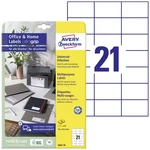 Avery-Zweckform 3652-10 etikety 70 x 42.3 mm papier  biela 210 ks permanentné univerzálne etikety atrament, laser, kópie