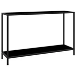 Console Table Black 47.2"x13.8"x29.5" Tempered Glass