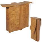 Folding Bar Table 61"x20.9"x41.3" Solid Teak Wood