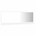 Bathroom Mirror White 39.4"x4.1"x14.6" Chipboard