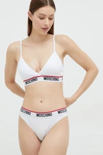 Podprsenka Moschino Underwear biela farba, jednofarebný