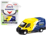 2019 Ram ProMaster 2500 Cargo High Roof Van Yellow and Blue "Goodyear" Tire Installation That Comes To You "Route Runners" Series 3 1/64 Diecast Mode