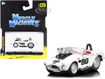 1964 Shelby Cobra 98 White with Red Interior 1/64 Diecast Model Car by Muscle Machines