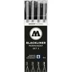 MOLOTOW 200487  Blackliner Set 2 popisovač 4 ks čierna 0.3 mm, 0.5 mm, 0.7 mm, 1 mm 4 ks