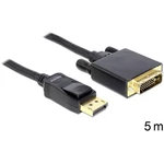 Delock DisplayPort / DVI káblový adaptér #####DisplayPort Stecker, #####DVI-D 24+1pol. Stecker 5.00 m čierna 82593  ####