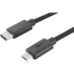 Digitus #####USB-Kabel USB 2.0 #####USB-C™ Stecker, #####USB-Micro-B Stecker 1.80 m čierna guľatý, obojstranne zapojiteľ