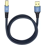 USB 2.0 prepojovací kábel [1x USB 2.0 zástrčka A - 1x USB 2.0 zástrčka B] 10.00 m modrá pozlátené kontakty Oehlbach USB