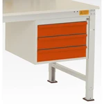 Manuflex LZ4612.7016  ESD spodná konštrukcia krytu, využiteľná výška 300 mm s 3 zásuvkami. Pre hĺbku stola 800 mm