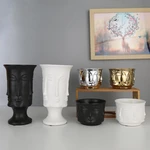 Modern Ceramic Vase Face Flower Pot Planter Decoration Head Figure Design Holder Vases
