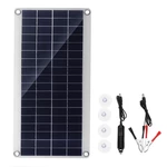 20W Portable Solar Panel Kit DC USB Charging Double USB Port Suction Cups Camping Traveling