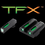 Mieridlá TFX Tritium / Fiber-Optic Truglo® - Glock® Low Set – Čierna (Farba: Čierna)