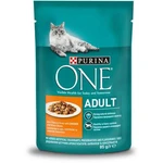 Purina One Adult Mini Filetky s Kuracím A Zel. fazuľkami v šťave 85g