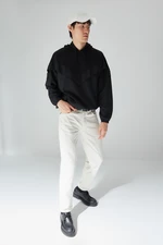 Trendyol Limited Edition Men's Black Oversize/Wide-Fit Long Sleeve Hooded Sweatshirt.