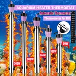 With thermometer 220V stainless steel tank fish heating rod aquarium automatic constant temperature electric heating rod