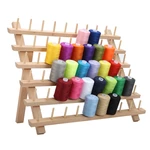 60 Spools Beechwood 60-Spool Sewing Embroidery Thread Shelf Rack Stand