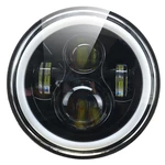 5.75" Round LED Headlight Blue Halo Ring Angel Eyes For Jeep Wrangler JK TJ LJ CJ