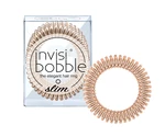 Tenká spirálová gumička do vlasů Invisibobble Slim Bronze Me Pretty - bronzová, 3 ks (IB-SL-PC10004-2) + dárek zdarma