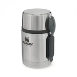 Termoska na jídlo se lžící Stanley® 530 ml (Barva: Stříbrná)