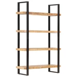 4-Tier Bookcase 47.2"x15.7"x70.9" Rough Mango Wood