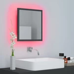 LED Bathroom Mirror Gray 15.7"x3.3"x14.6" Chipboard