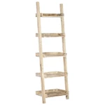 Ladder cabinet 75x37x205 cm solid mango wood white