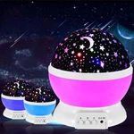 LED Starry Projector Lamp Baby Night Light USB Romantic Rotating Moon Cosmos Sky Star Projection Lamp For Kids Baby Bedr