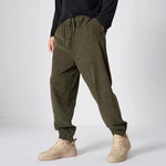 Mens Geometric Pocket Designed Elastic Cuff Ankle Length Pants