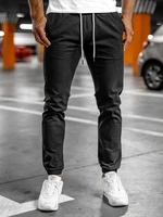 Pantaloni joggers negri Bolf 1145