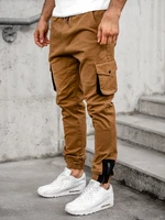 Pantaloni cargo joggers camel Bolf 0705