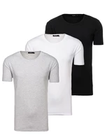 T-shirt pentru bărbați fără imprimeu multicolor 3 Pack Bolf 798081-3p