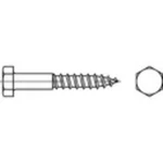 Skrutky so šesťhrannou hlavou TOOLCRAFT, vonkajší šesťhran, DIN 571, 5 x 20 mm, gal. Zn, 100 ks